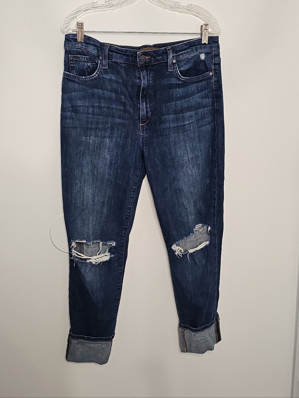 Joe's Jeans Indigo Distressed Boyfriend Jeans